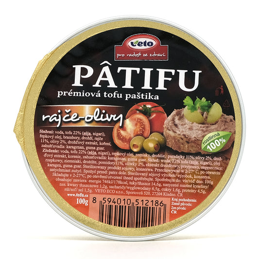 Nátierka Patifu rajčiny a olivy 100g Veto