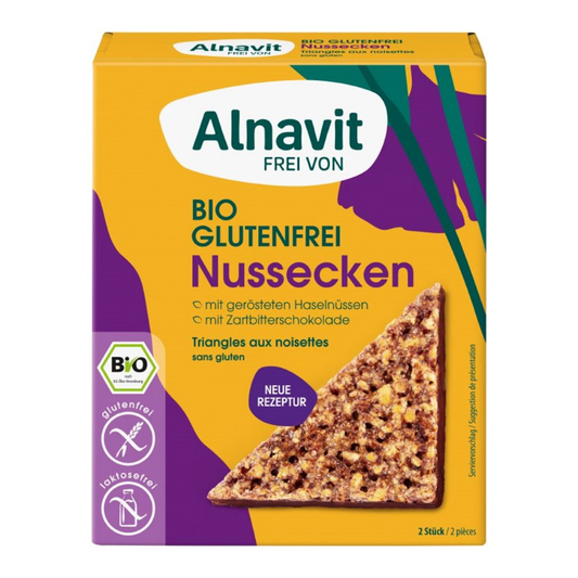 Bezlepkové orieškové trojuholníky bio 150g Alnavit