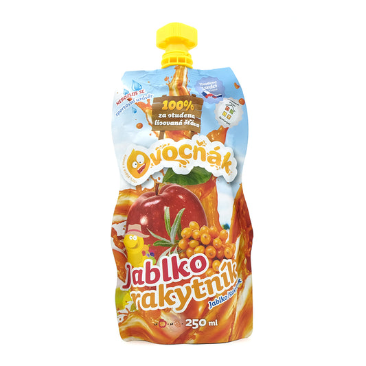 Ovocná šťava jablko, rakytník 250ml Ovocňák