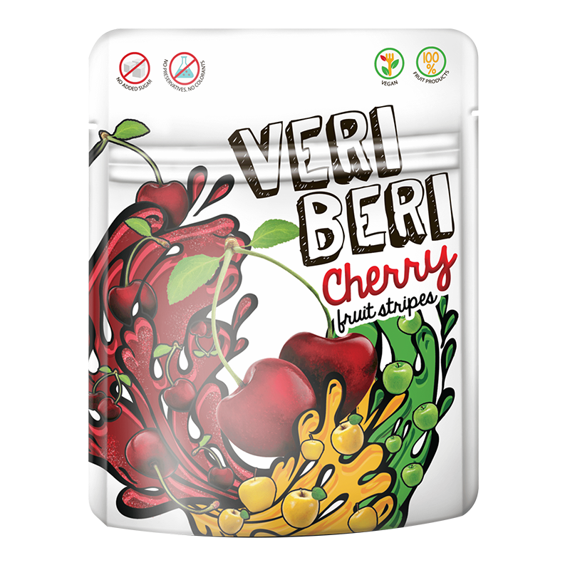 Ovocné stripsy višňa 50g Veri Beri