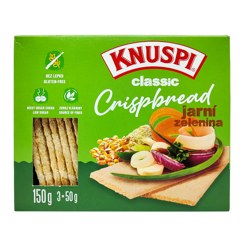 Chrumkavé plátky Jarná zelenina 150g Knuspi