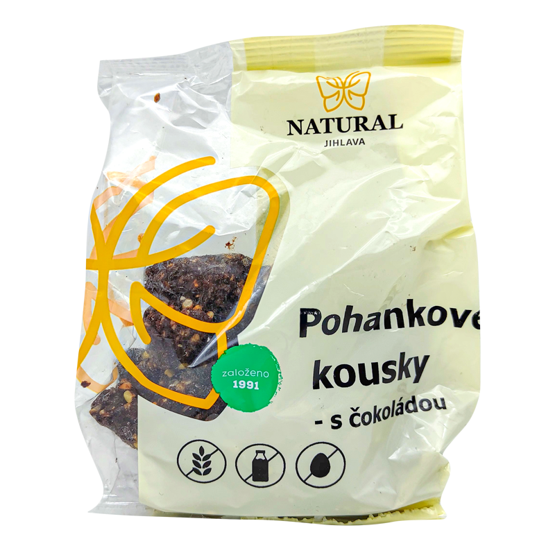 Pohánkové kúsky s čokoládou 150g Natural Jihlava
