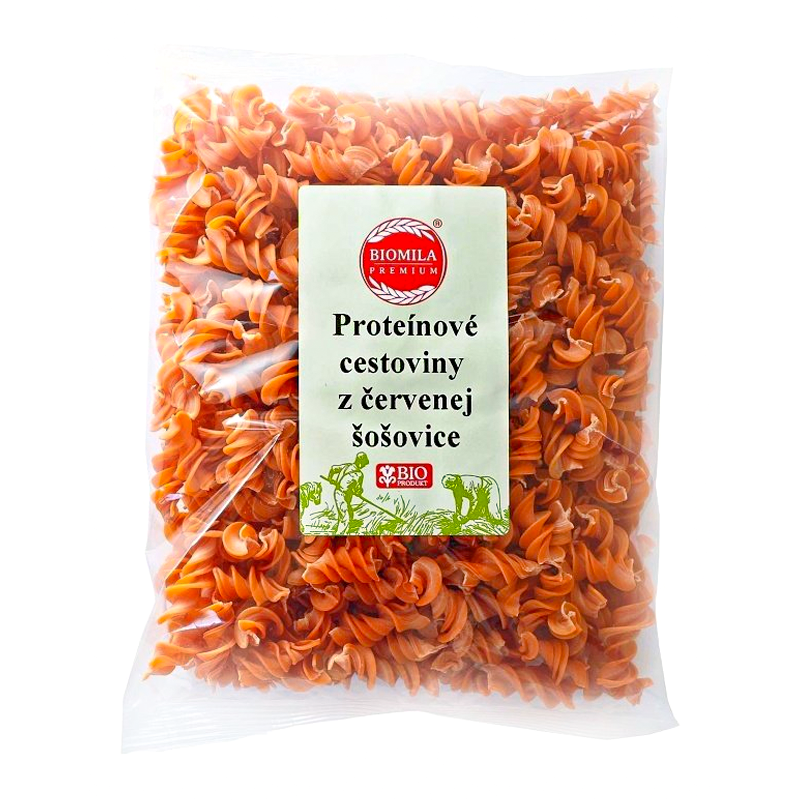 Proteínové špirály z červenej šošovice bio 250g Biomila