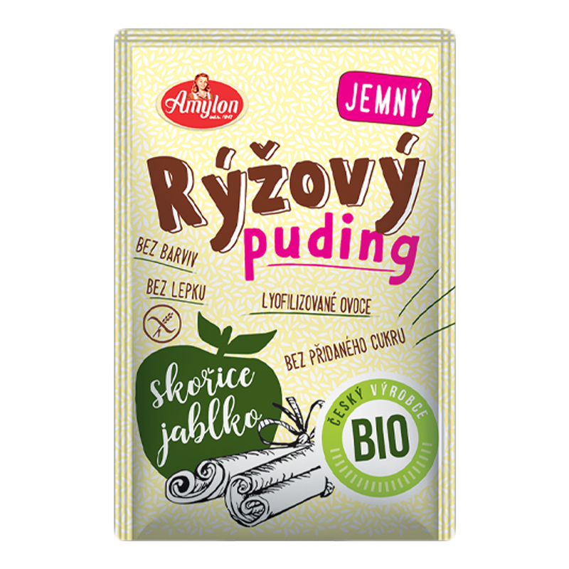 Puding ryžový jablko, škorica bio 40g Amylon