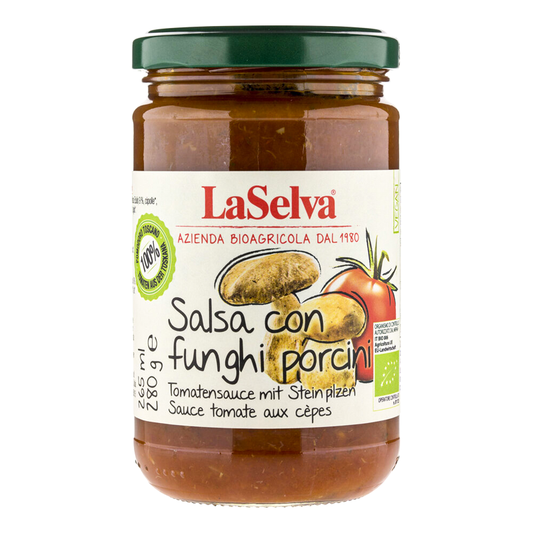 Rajčinová omáčka s hríbmi bio 280g LaSelva