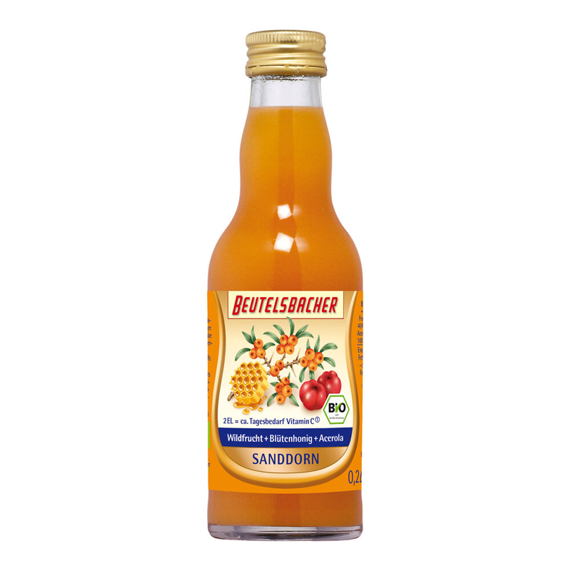 Rakytníková šťava s kvetovým medom bio 200ml Beutelsbacher