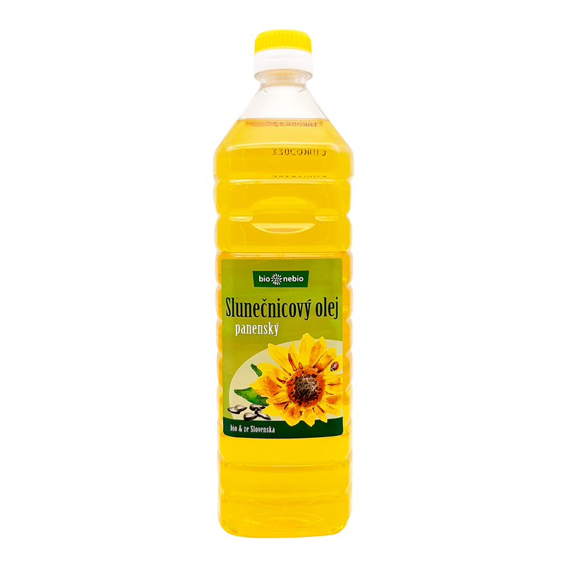 Slnečnicový olej panenský plast bio 1l Bionebio