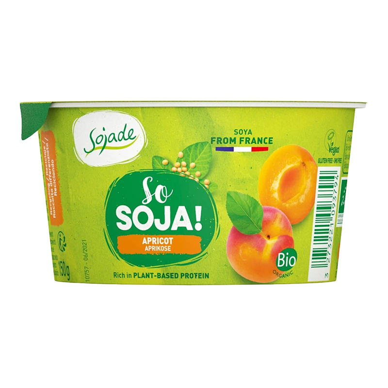 Sójová alternatíva jogurtu marhuľa bio 150g Sojade