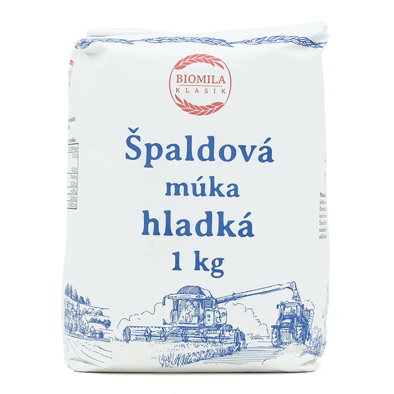 Špaldová múka hladká biela konv. 1kg Biomila