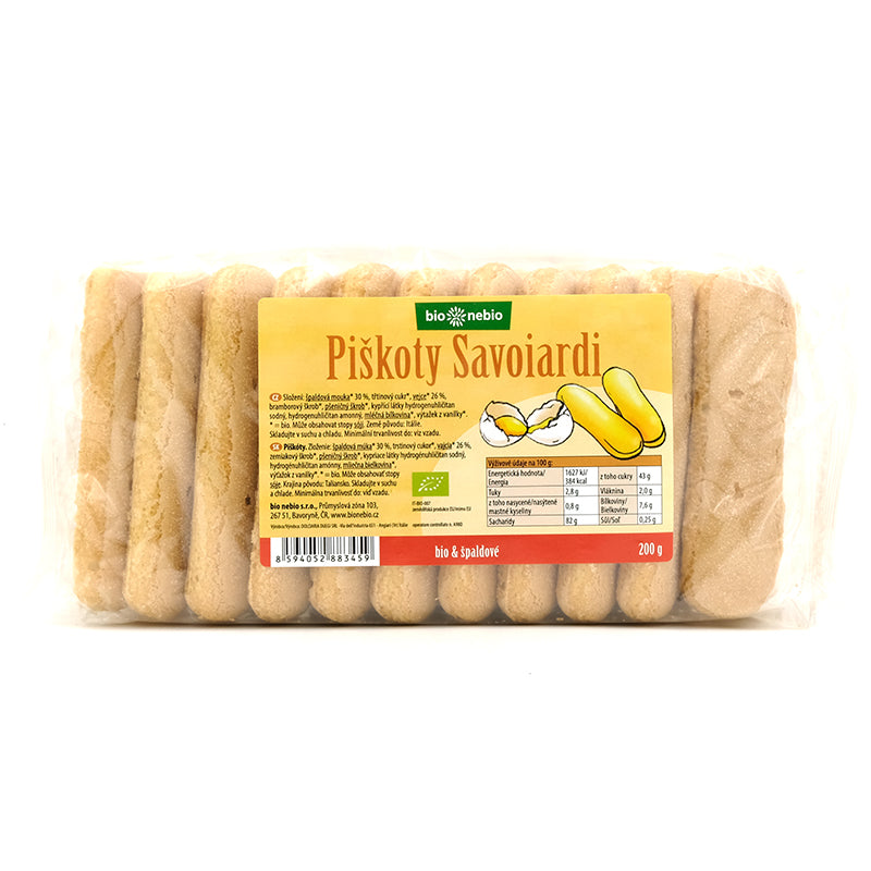 Špaldové piškóty Savoiardi bio 200g Bionebio