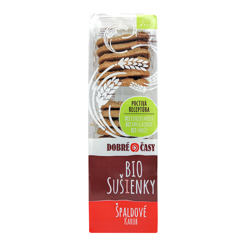 Špaldové sušienky karobové 100g Dobré časy
