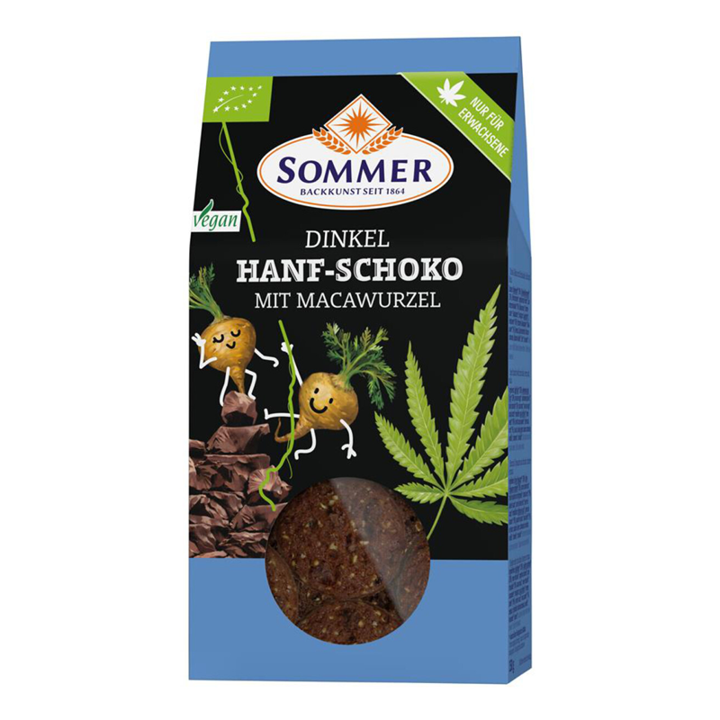 Špaldové sušienky konope čokoláda maca bio 150g Sommer