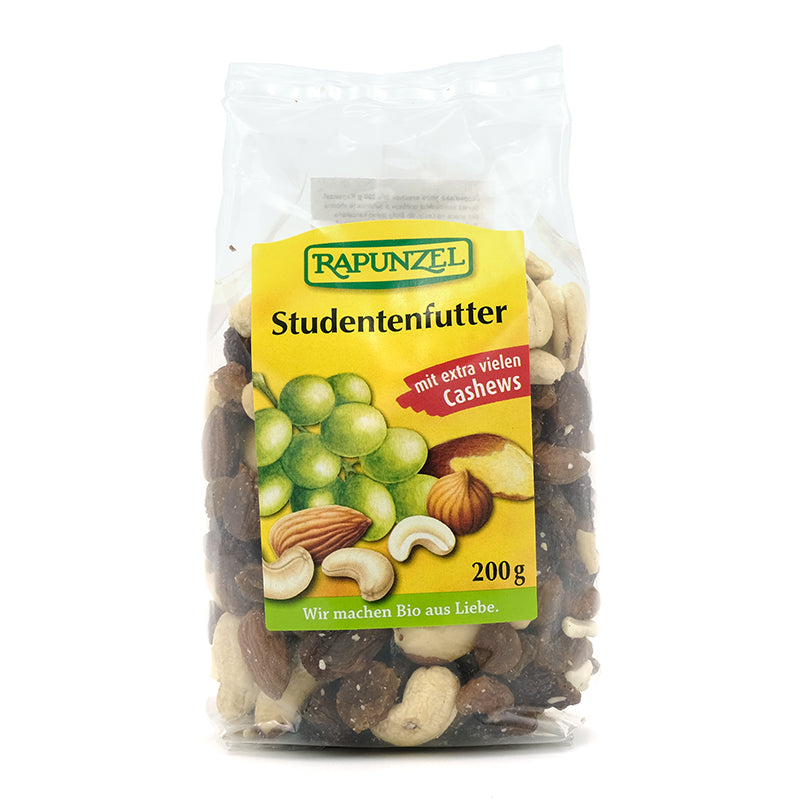 Študentská zmes orechov a hrozienok bio 200g Rapunzel