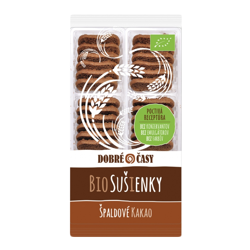 Špaldové sušienky kakaové bio 200g Dobré časy