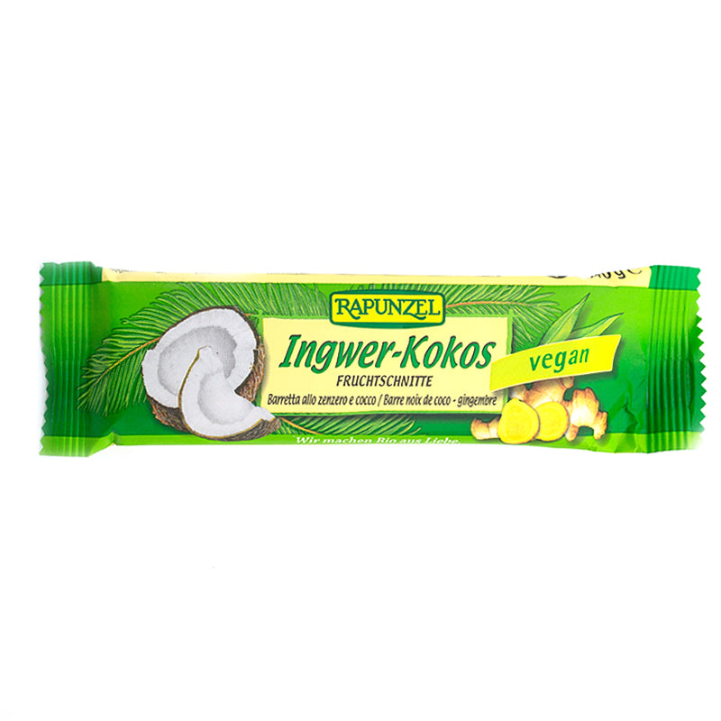 Tyčinka kokos, zázvor bio 40g Rapunzel