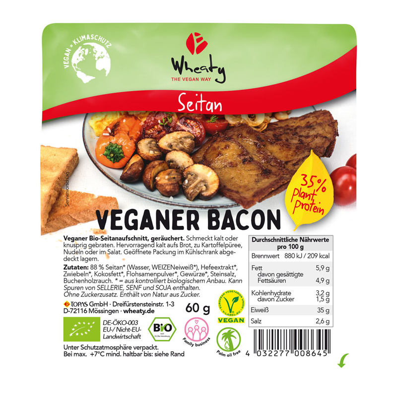 Vegánska slanina bio 60g Wheaty