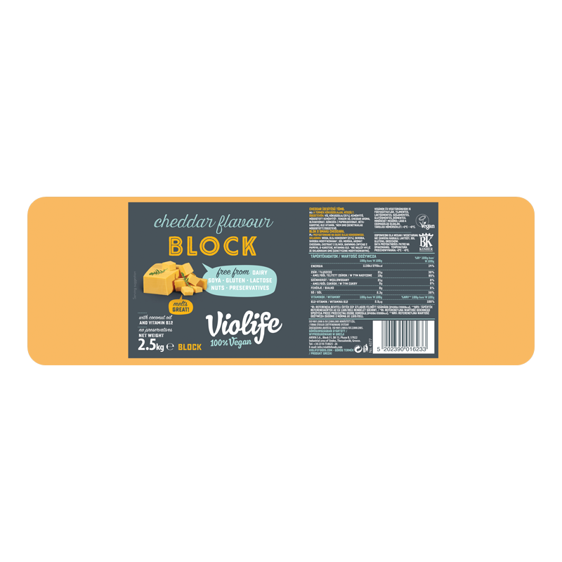Cheddar blok 2,5kg Violife