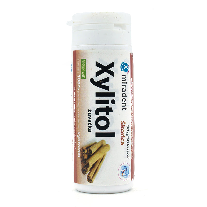 Xylitolové žuvačky Škorica 30ks Miradent