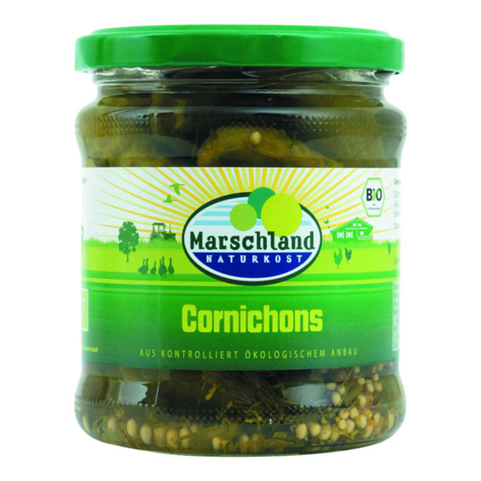 Zavárané uhorky bio 330g Marschland