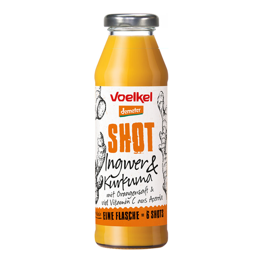 Zázvorovo-kurkumový shot demeter bio 280ml Voelkel