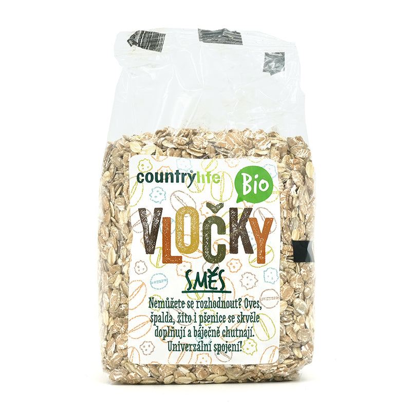 Zmes vločiek bio 250g Country Life